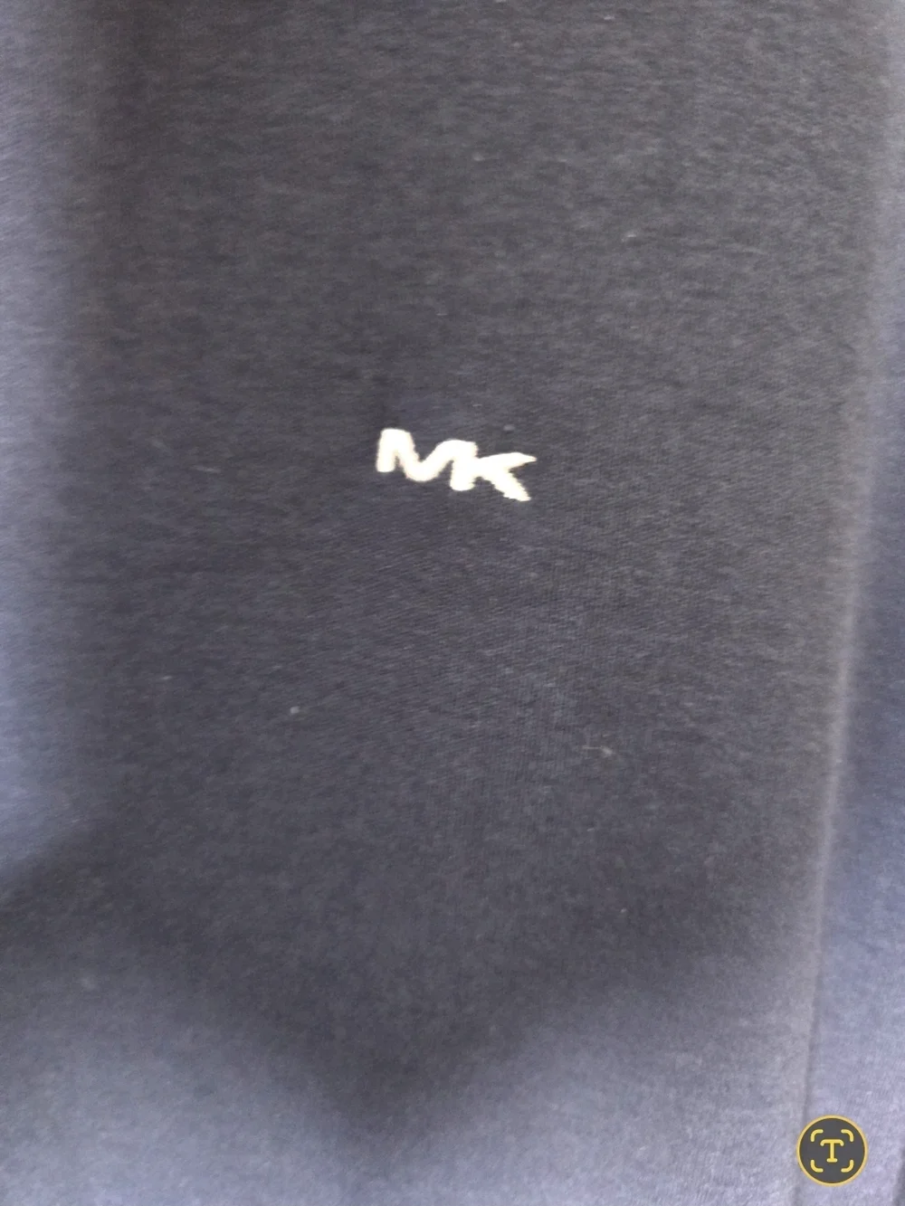 Michael Kors Navy Long Sleeve Polo with White Trim Medium